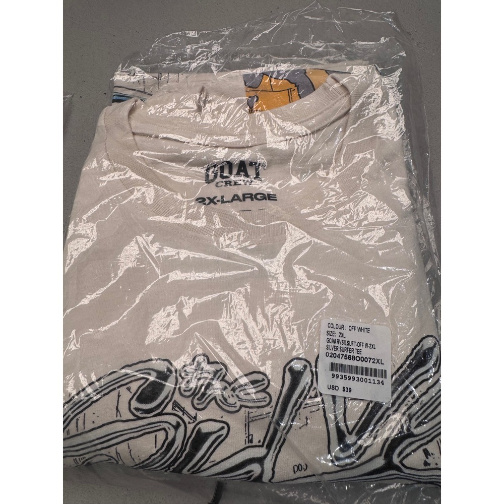 Culture Kings Goat Crew Silver Surfer Heavyweight T-Shirt 2XL Off White Galactus - Picture 2 of 2